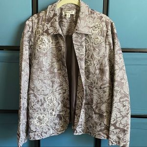 Coldwater Creek Womens Sequin Floral Cardigan Size PXL